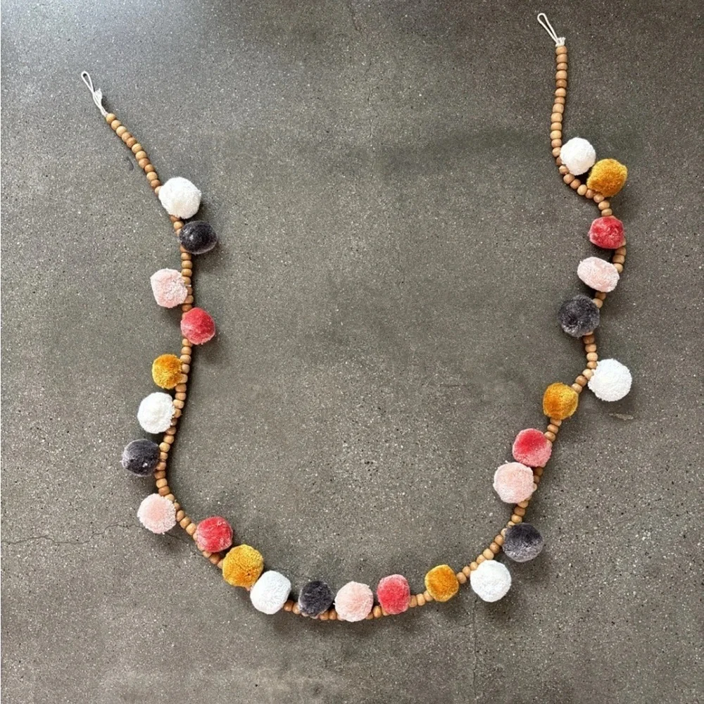 Colorful Pom Pom Necklace